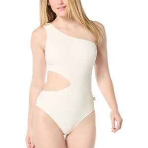 NWT MICHAEL MICHAEL KORS  ONE SHOULDER SIDE CUT OUT ONE PIECE WOMEN SWIMSUIT in